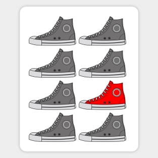 Stand Out From The Crowd | Red Sneaker Magnet